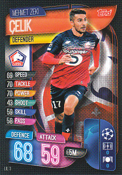 Mehmet Xeki Celik LOSC Lille 2019/20 Topps Match Attax CL #LIL3